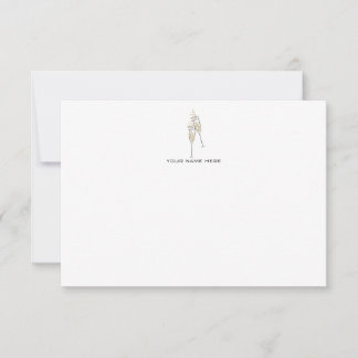 Champagne Notecard Dankeskarte