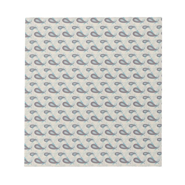 Champagne Paisley Pattern Notizblock (Vorderseite)