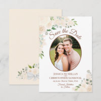 Champagne Peach Boho Oval Foto Hochzeit