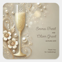 Champagne & Pearl Elegante Hochzeits-Party