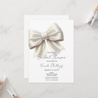 Champagne Pearl Ivory White Bow Brautparty