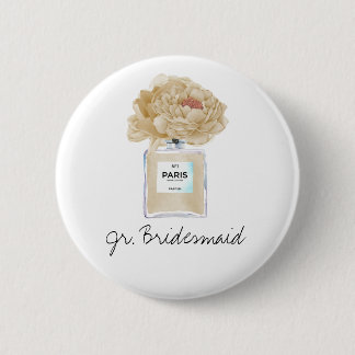 Champagne Peonies & Parfüm Jr. Bridesmaid Button