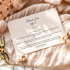 Champagne-Perlen-Schleife-Abschluss Dankeskarte
