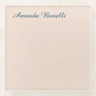 Champagne Pink Schlicht Einfach Minimalistisch mod Glasuntersetzer