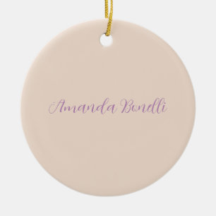 Champagne Pink Schlicht Einfach Minimalistisch mod Keramik Ornament