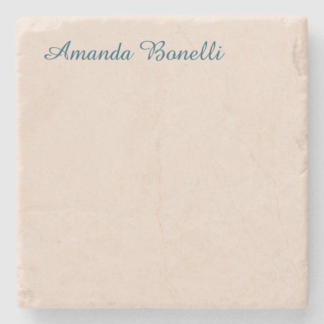 Champagne Pink Schlicht Einfach Minimalistisch mod Steinuntersetzer (Vorderseite)