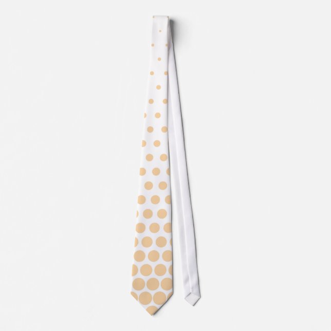 Champagne Polka Dots Modern White Krawatte (Vorderseite)