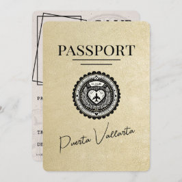 Champagne Puerta Vallarta Passport Save the Date