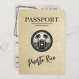 Champagne Puerto Rico Passport Save The Date