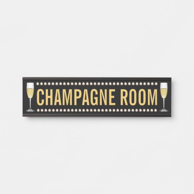 Champagne-Raum Türschild (Vorderseite )