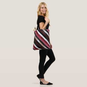 Champagne Rosa Burgund Rot Schwarz Streifen