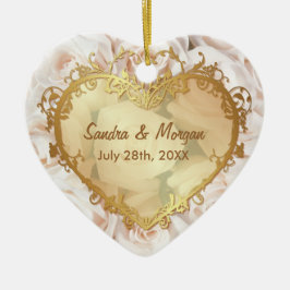 Champagne Rosa Elegance 2 Seite Keramik Ornament