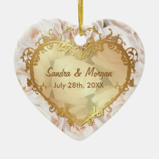 Champagne Rosa Elegance 2 Seite Keramik Ornament