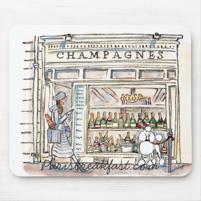Champagne-Rue Heiliges Sulpice, Paris mousepad (Vorne)