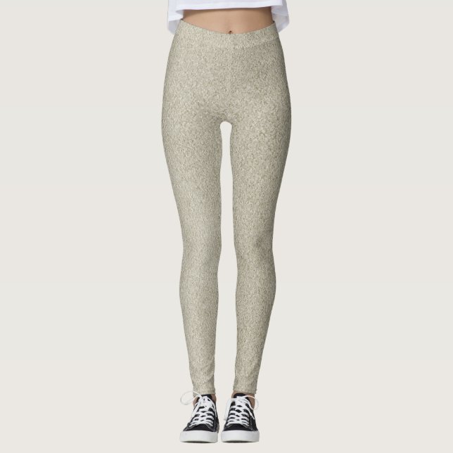 Champagne Sand Glitzer Leggings (Vorderseite)