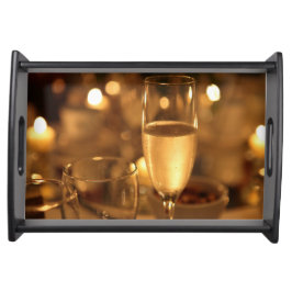 Champagne-Serviertablett von RoseWrites Serviertablett