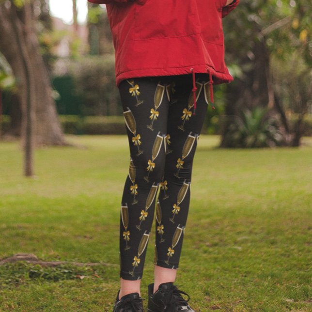 Champagne Silvester Feier Black Leggings (Von Creator hochgeladen)