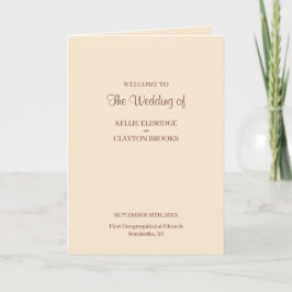 Champagne Simple Wedding Folding Programm