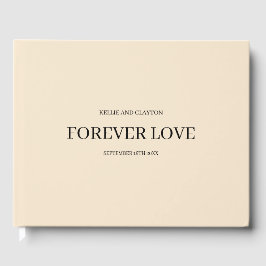 Champagne Simple Wedding Guest Book Gästebuch