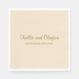 Champagne Simple Wedding Napkins Serviette