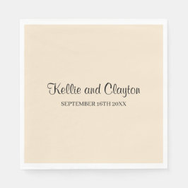 Champagne Simple Wedding Napkins Serviette