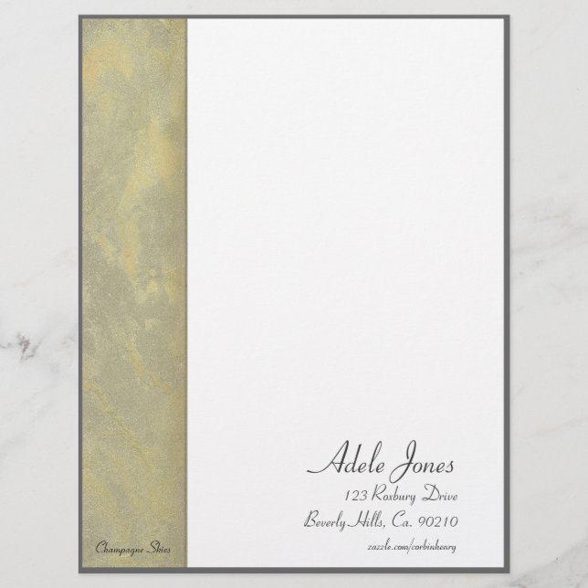 Champagne Skies Letterhead (Vorderseite)