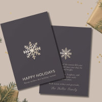 Champagne Snowflake Holiday Card