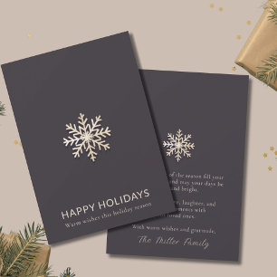 Champagne Snowflake Holiday Card Feiertagskarte