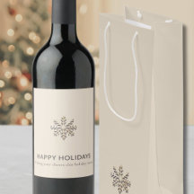 Champagne Snowflake Weinbeutel