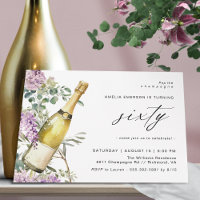 Champagne | Spaß Elegant Frauen 60. Geburtstag