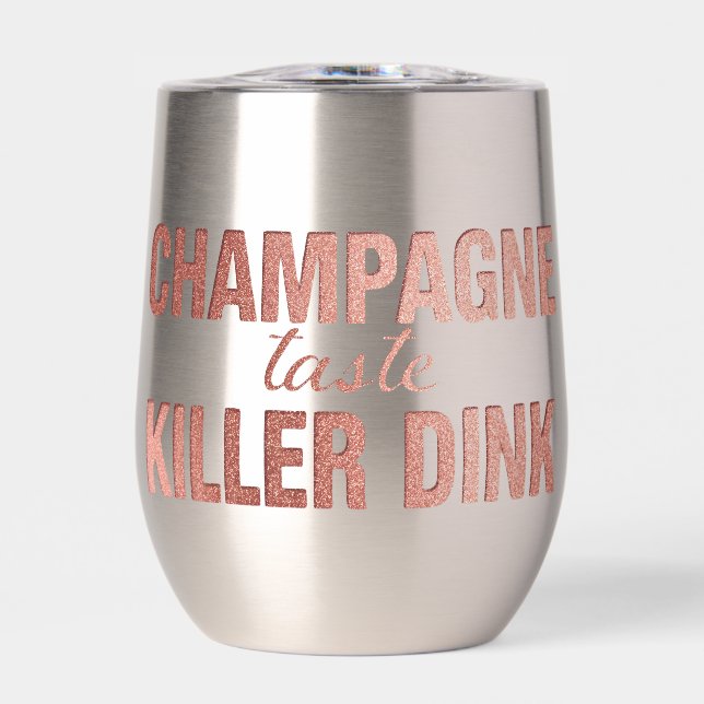 Champagne Taste Killer Dink - Rose Gold Pickleball (Vorderseite)