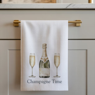 Champagne Time Prosecco Liebhaber Geschirrtuch