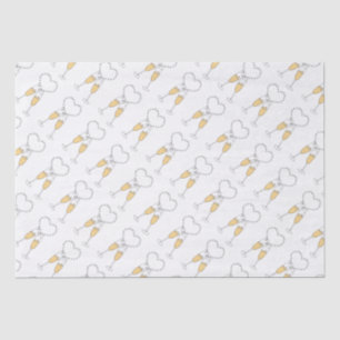 Champagne Toast Heart Seidenpapier