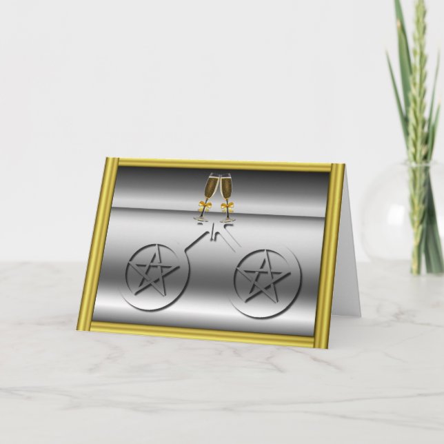 Champagne-Toast homosexuelle männliche Wiccan Karte (Vorderseite)