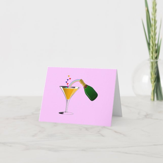 Champagne Toast Karte (Vorderseite)