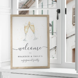 Champagne Toast Personalisierte Veranstaltung Begr Poster