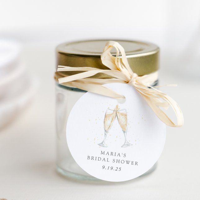 Champagne Toast Personalisiertes Brautparty Geschenkanhänger (Von Creator hochgeladen)