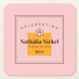 Champagne Toast Rechteckiger Pappuntersetzer