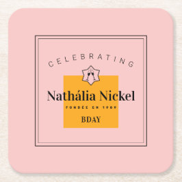 Champagne Toast Rechteckiger Pappuntersetzer