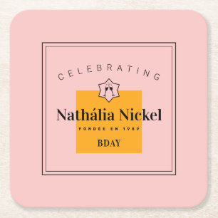 Champagne Toast Rechteckiger Pappuntersetzer