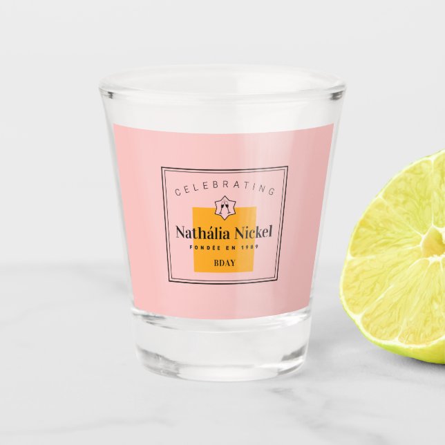 Champagne Toast Schnapsglas (Vorderseite)