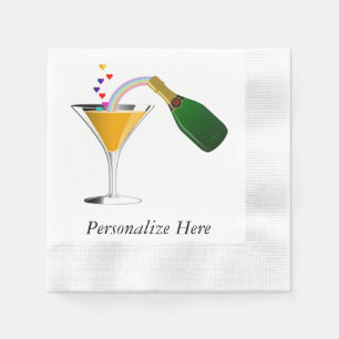 Champagne Toast Serviette