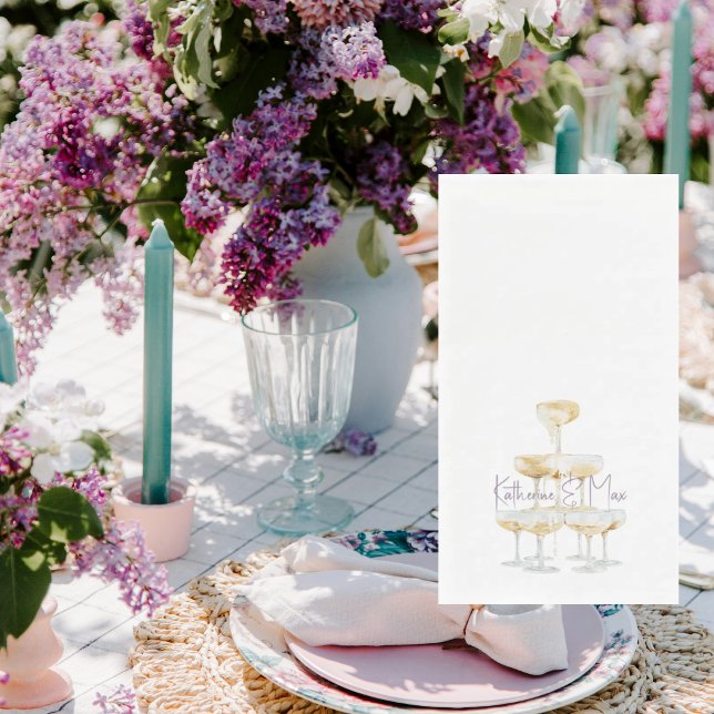 Champagne Tower Lavender Wedding  Serviette (Von Creator hochgeladen)