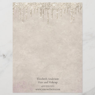 Champagne tropft Glitter Trend Glamour Stilvoll Briefbogen