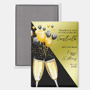Champagne und Ballons 40. Geburtstag Magnet