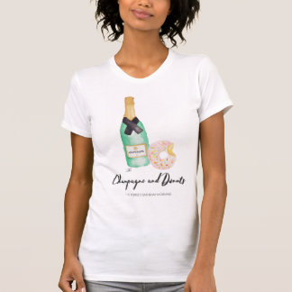 Champagne und Schaumgummiring-Aquarell T T-Shirt