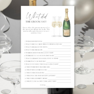 Champagne - Was hat der Bräutigam zu Brautspiel ge