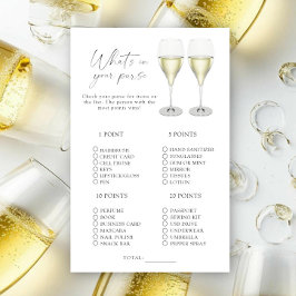 Champagne - Was ist in deiner Handtasche Spiel
