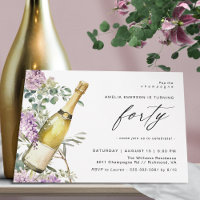 Champagne Watercolor | Spaß Elegant 40. Geburtstag