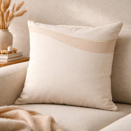 Champagne Wave Neutrals Throw Pillow Kissen